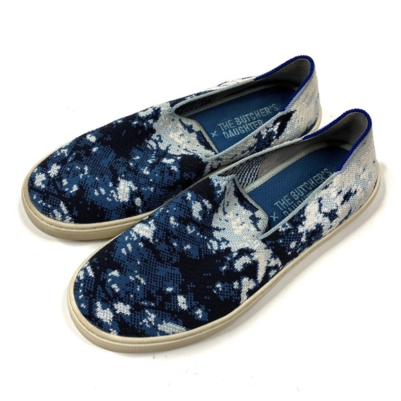 Rothy's x The Butcher's Daughter Indigo Shibori Slip On Shoes 7.5 - Picture 1 of 7